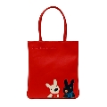 手提包袋_Gaspard & Lisa-Q版雙狗刺繡方提袋-紅