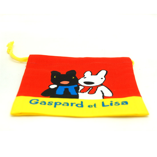 其他_Gaspard & Lisa-束口袋-雙狗搭肩廚藝-紅