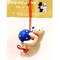 卡通精品_Gaspard & Lisa-白狗抱藍球吊飾