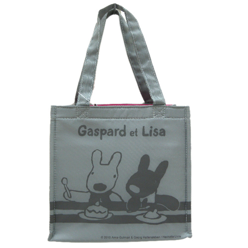 手提包袋_Gaspard et Lisa-保冷便當袋-用餐灰