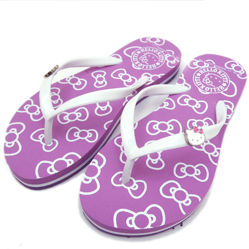 清涼拖鞋_Hello Kitty-夾腳拖鞋910661-紫
