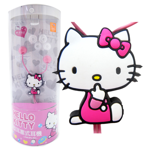 音響耳機_Hello Kitty-糖果風造型耳機-側坐粉