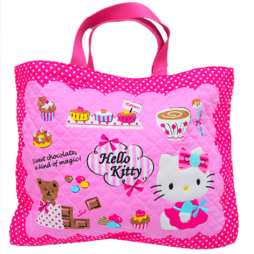 手提包袋_Hello Kitty-手提袋-巧克力粉