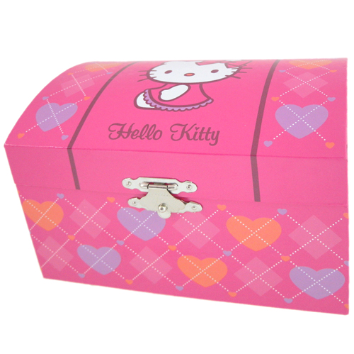 音樂鈴_Hello Kitty-珠寶音樂盒-菱紋愛心