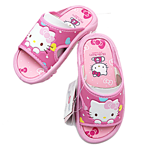 可愛童鞋_Hello Kitty-童拖鞋812427-桃紅