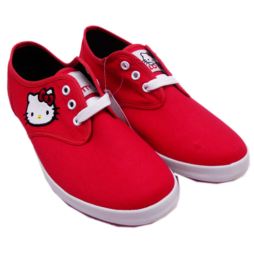 運動布鞋_Hello Kitty-帆布鞋910706-紅