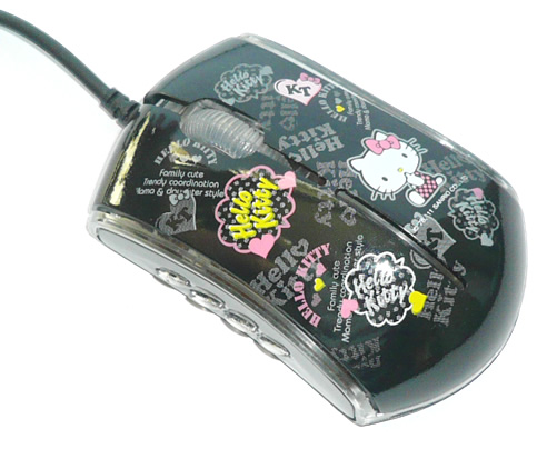 滑鼠鍵盤_Hello Kitty-精典型光學滑鼠-彩炫黑