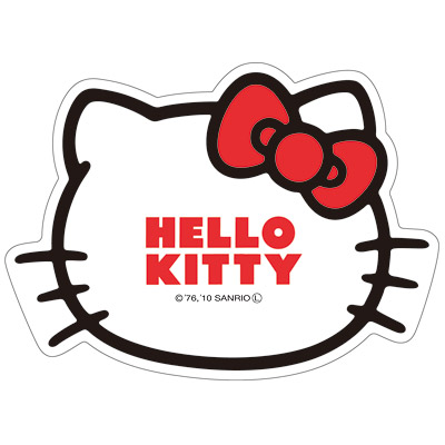 磁鐵_Hello Kitty-頭型磁鐵-紅結