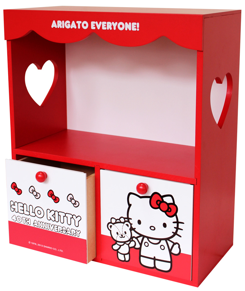 木製傢俱_Hello Kitty-KT40th花邊收納盒