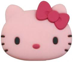 其他_Hello Kitty-USBAC充電器大臉矽膠粉