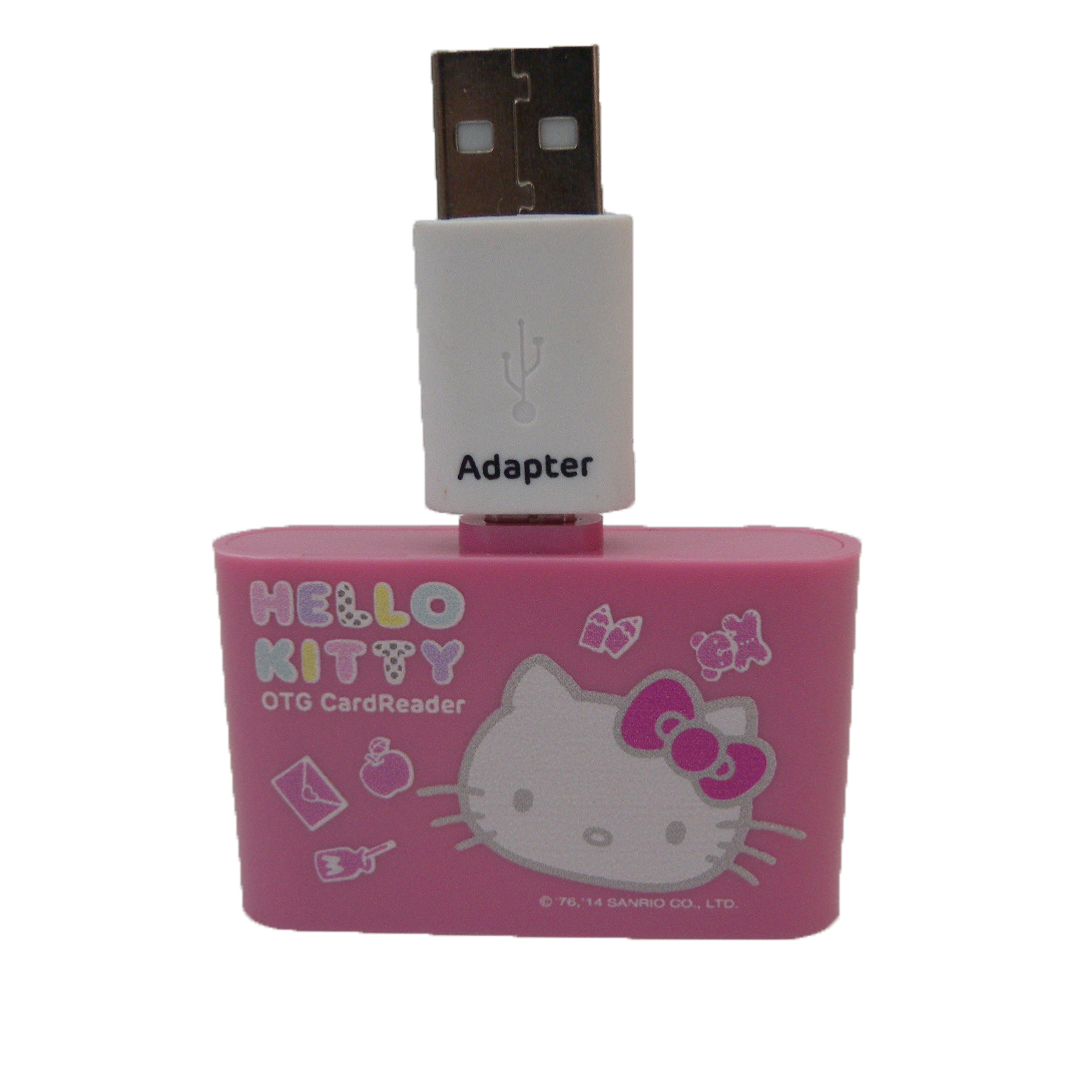 凱蒂貓Hello Kitty_電子3C館_Hello Kitty- 多合一讀卡機-桃