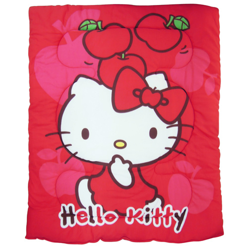 寢具_Hello Kitty- 暖暖毯被-頂頂蘋果