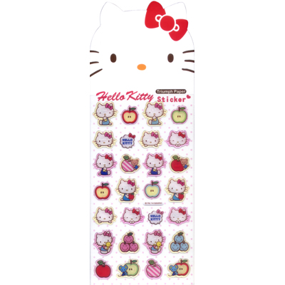 其他_Hello Kitty- 造型點膠貼紙-KT蘋果