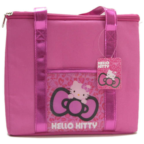 其他_Hello Kitty-保冷方形餐袋-豹紋粉