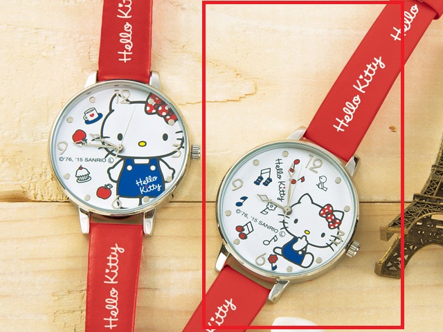 手錶_Hello Kitty-手錶-KT側坐音符