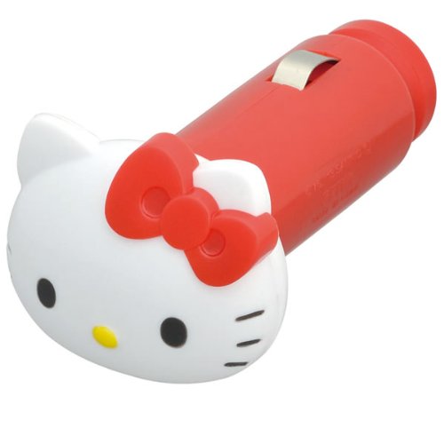 電子3C館_Hello Kitty-掀蓋LED燈車用充電器