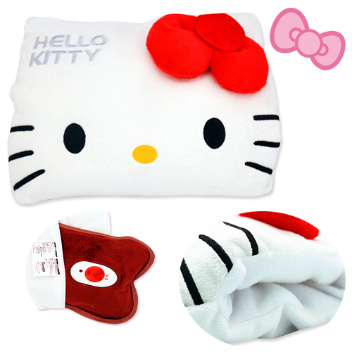 流行生活精品_Hello Kitty-電子式暖墊-KT大臉紅結