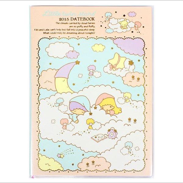 凱蒂貓Hello Kitty-雙子星KIKI&LALA_紙製品_KIKI&LALA-2015TS年曆B6-晚安雲朵