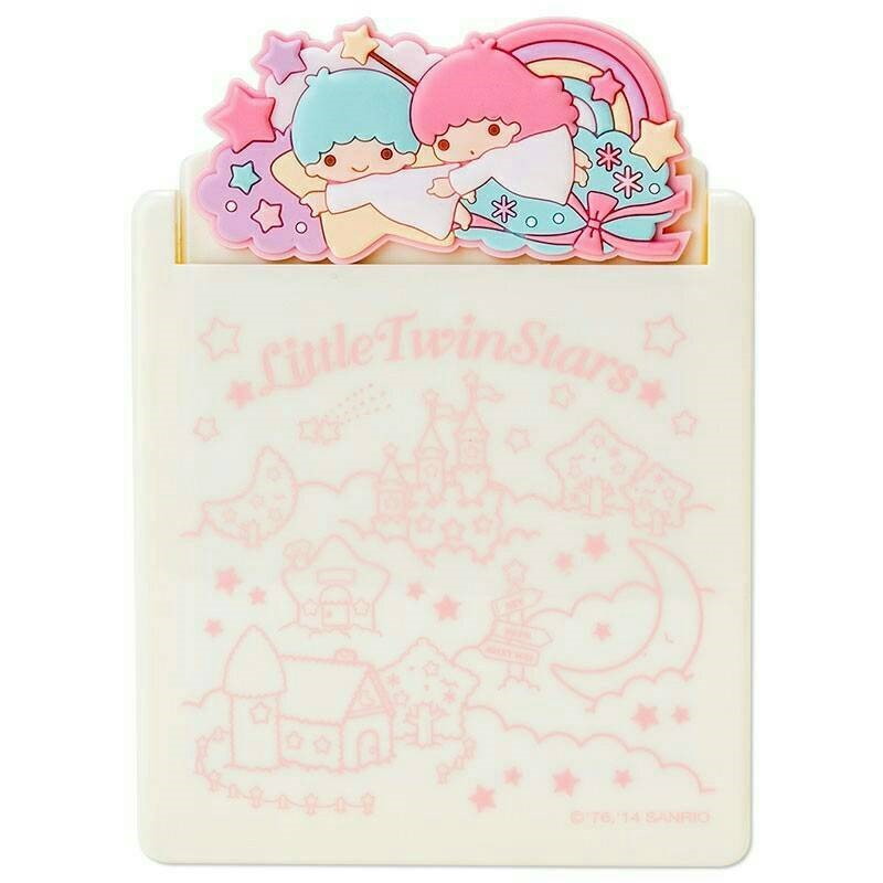 凱蒂貓Hello Kitty-雙子星KIKI&LALA_流行生活精品_KIKI&LALA-浮雕折疊鏡-TS彩虹米