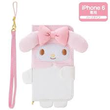 凱蒂貓Hello Kitty-美樂蒂MELODY_電子3C館_Melody-IP6書本式手機殼-緞帶粉