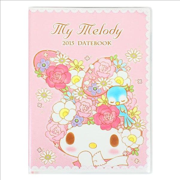 凱蒂貓Hello Kitty-美樂蒂MELODY_紙製品_Melody-2015MM年曆A6-花語小鳥