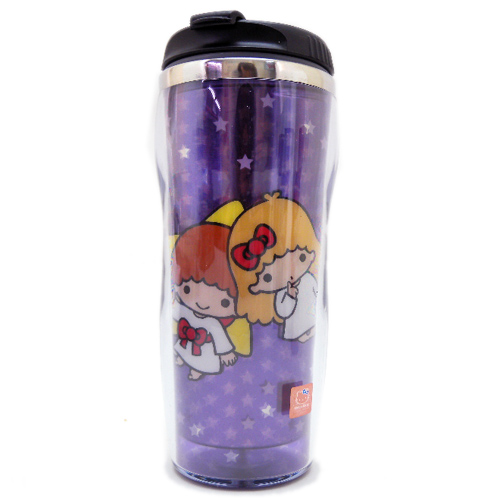 凱蒂貓Hello Kitty-雙子星KIKI&LALA_茶具杯子_雙子星-50TH限量版環保杯-紫