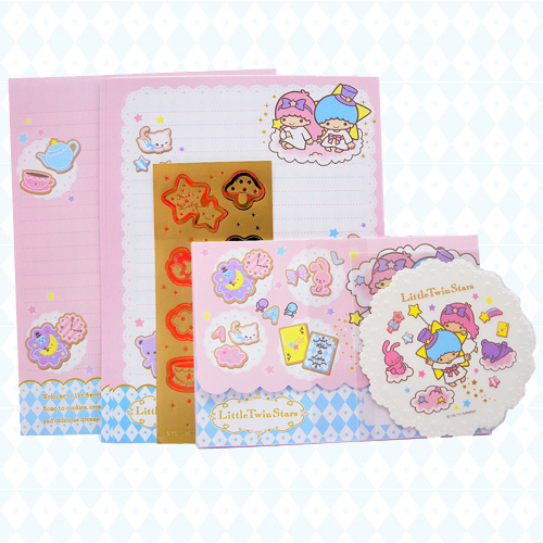 凱蒂貓Hello Kitty-雙子星KIKI&LALA_紙製品_雙子星-信套組-餅乾粉