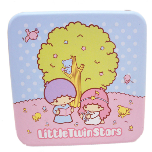凱蒂貓Hello Kitty-雙子星KIKI&LALA_生活日用品_雙子星-方鐵盒-與動物