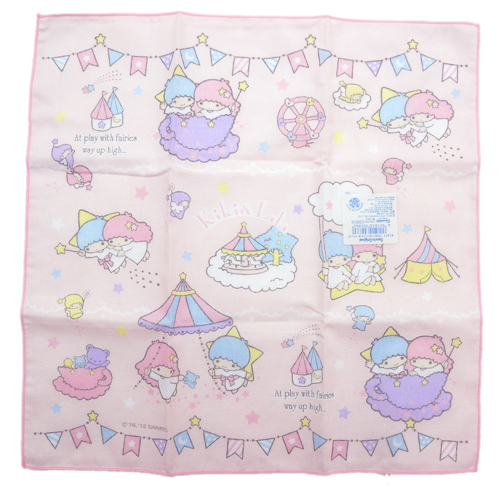 凱蒂貓Hello Kitty-雙子星KIKI&LALA_衛浴用品_雙子星kiki&lala-大方巾-樂園粉